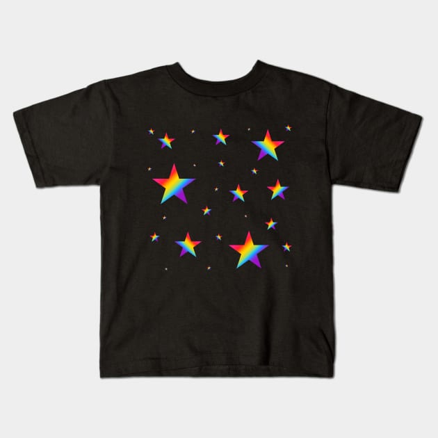 Rainbow Stars Kids T-Shirt by anomalyalice